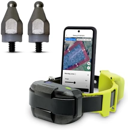 Dogtra GPS Dog Fence & Titanium Contact Points 3/4" | No Subscription, Wireless Custom Fence with App, Tone/Vibration/Correction, Waterproof Rechargeable Collar 15lbs+, Ideal for Short-Haired Dogs