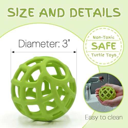 Turtle Feeder Ball, Foraging Toy for Tortoise Tank Accessories