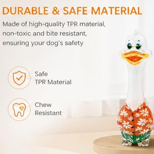 Molaxpet Funny Squeaky Dog Toy Cute Costumed Duck Design Chew Toys for Pet