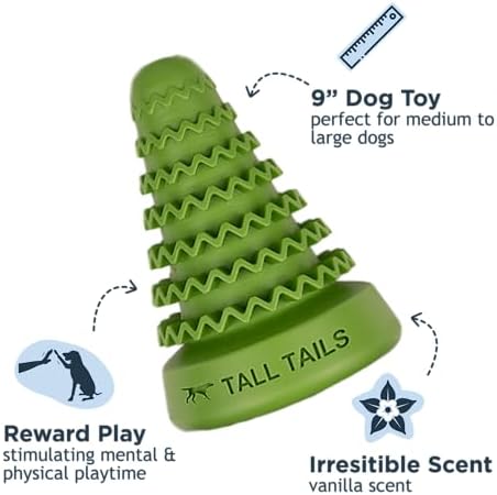 Tall Tails Natural Rubber Reward Interactive Dog Toy, Evergreen Tree
