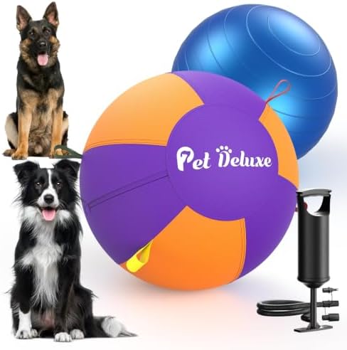 Upgrade Herding Ball for Dogs,18" Herding Ball for Australian Shepherd Collie,Border Collies,Cattle & Medium to Large Breeds,Fast-Inflating Pump,Durable & Waterproof Cover,Large Dog Toys Outdoor Play
