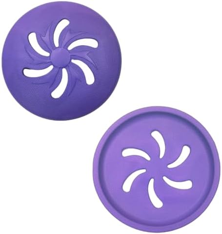 Dog Flying Disc EVA Material Pet Toy Outdoor Fetch Training Disc Durable Bite Resistant Safe on Teeth Lightweight Floating Interactive Disc (Purple)