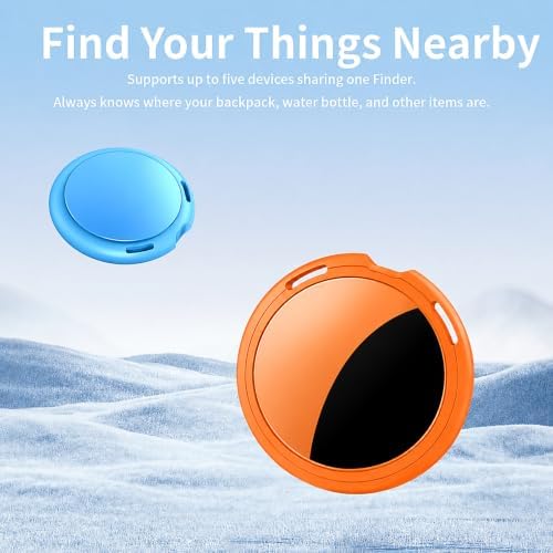 2 Pack Tracker Tags Finder Apple Find My MFi Certified Waterproof iOS Only | Bluetooth Air Smart Tags Item Finder Locator Worldwide Tracking for Key Pets Wallet Backpack Dogs Luggage Replaceable Battery