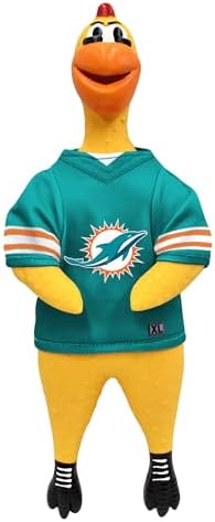 Littlearth NFL Team Rubber Chicken Pet Toy - Officially Licensed Teams