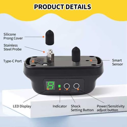 2026 Upgraded Bark Collar for Large Medium Dogs (20-150 LBs) – 3 Humane Modes Beep & Vibration, 8 Sensitivity, IP67 Waterproof, Ultra-Light Anti Barking Training Collar