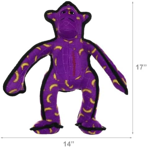 TUFFY® - 2 Pack Original : Monkey Dog Toy : Ultra Durable Plush Dog Toy with Multiple Layers & Reinforced Seams, Washable and Floats, Original Construction