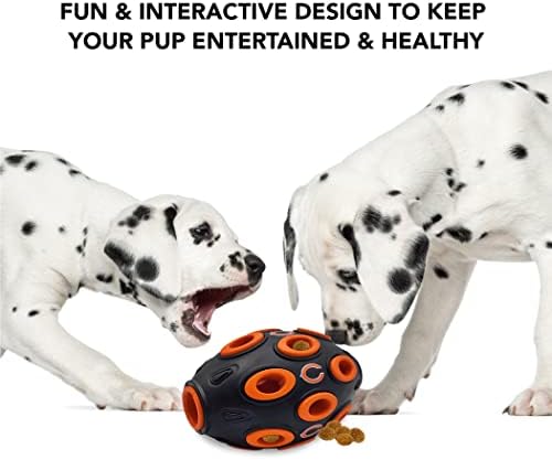 First NFL Chicago Bears Football Treat Dispensing Toy for Dogs and Cats, Interactive Fun, Natural Rubber