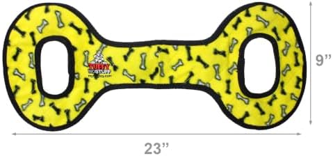 TUFFY® : No Stuff TugOWar Dog Toy: Ultra Durable Plush Toy with Multiple Layers & Reinforced Seams, Washable and Floats, Original Construction