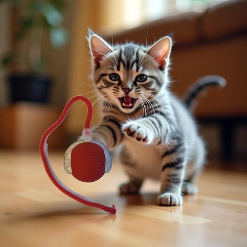 Interactive Dog Cat Toy Ball, Electric Automatic Rolling Moving
