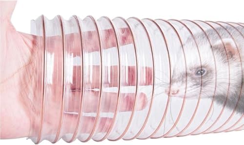 Pet Products Transparent Thru-Way - 46In Interactive Tunnel for Ferrets F Rat Guinea Pig Ratand Small Pets, Transparent and Flexible Design Allows for Better Observation of Pets Playing and Exploring