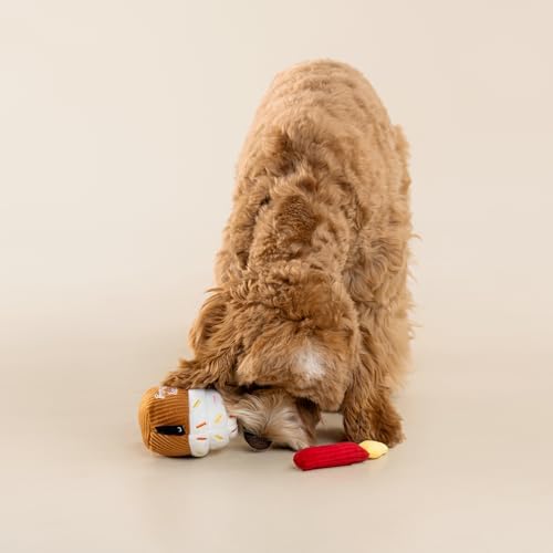 CHEWFFON Dog Birthday Cake Toy, Interactive Snuffle Puzzle Toy