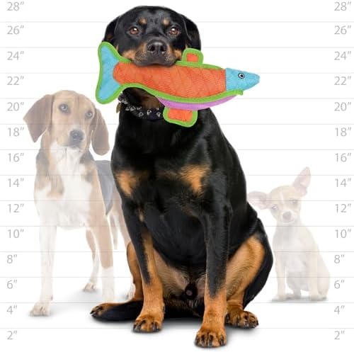 Tuffy® - DuraForce® : 2 Pack Fish Dog Toy: Ultra Durable Plush Toy with Multiple Layers & Reinforced Seams, Washable and Floats, DuraForce® Construction
