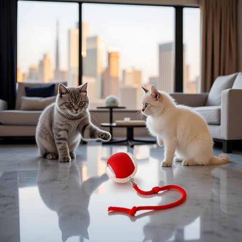 Interactive Dog Cat Toy Ball, Electric Automatic Rolling Moving