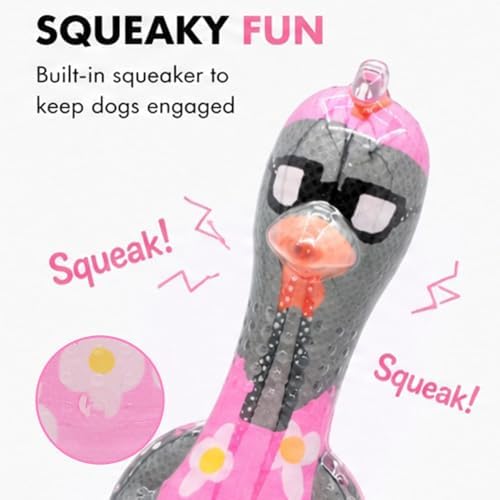 Molaxpet Squeaky Dog Toy Chicken Design with Funny Swimming Suit Chew Toy