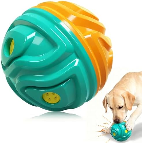 Dog Giggle Ball for Aggressive Chewers, Squeaky Interactive Toy