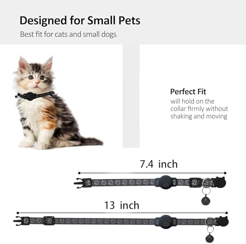 Cat Tracker GPS Collar for Cats Electronic Pet Locator Waterproof Compatible with Apple Find My No Monthly Fee Ideal for Small to Large Cats Advanced Tracking Solution Smart Collar for Pet Safety