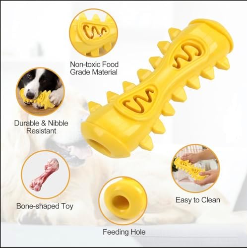 Dog Toothbrush Chew Toy – Durable Dog Dental Toy for Teeth Cleaning, Food Grade Rubber, Interactive Dog Toy