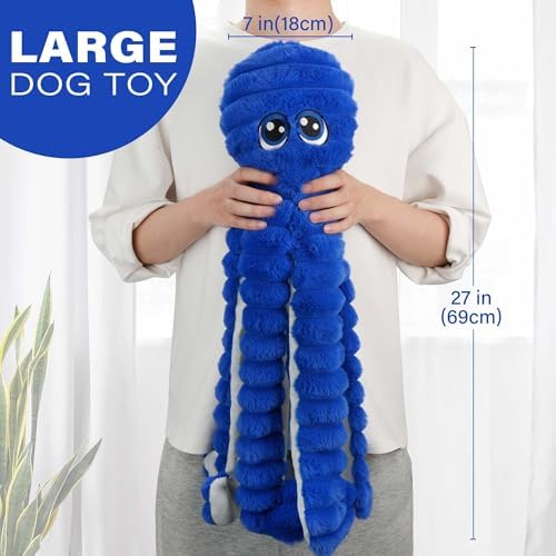 PrimePets Squeaky Dog Toys for Large Dogs, 27" Extra Large Octopus Dog Toy