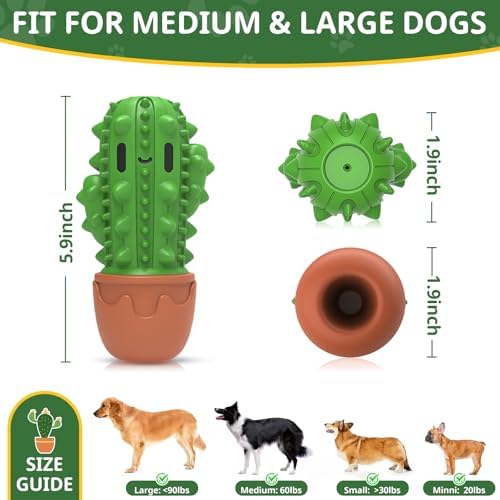 Pamlulu Dog Chew Toys Toothbrush Stick Teeth Cleaning Brush Dental for Medium Large Dog, Puppy Christmas,Easter Birthday Gifts,Outdoor Dog Squeaky Toys for Aggressive Chewers Tough Toys Interactive