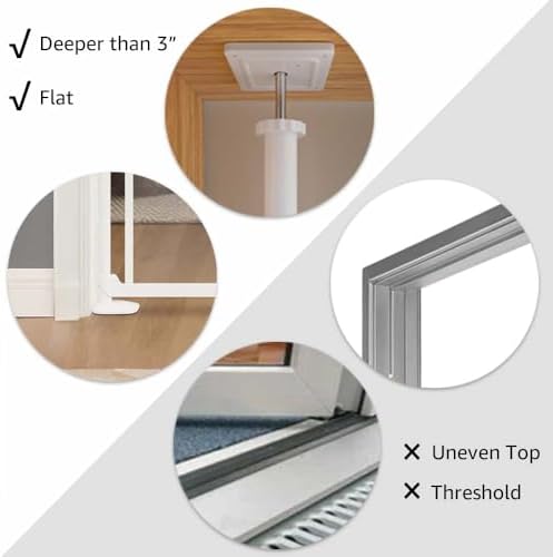 unipaws 75" High Transparent Clear Cat Safety Gate, No Drilling | Fit for 35"-38" Wide and 75"-98" Height Opening, Auto Closing, Stable 3 Support Pillars, Extra Tall for Doorway, Stairs