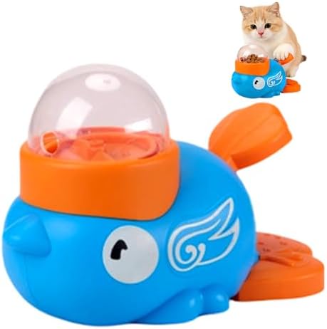Dog Interactive Treat Dispenser Toy, 2026 New 2-in-1 Interactive Dogs Toys Food Puzzle Slow Feeder, Safe Dog Food Slow Treat Feeding Dispenser for Small & Large Cats Dogs (Blue)