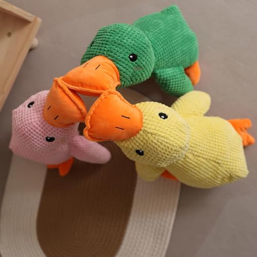 Mellow Dog Calming Duck, 2026 New Yellow Duck Dog Toy, The Mellow Ducks Calming Pillow, Dogs Ducks Toy with Quacking Sound for Indoor Dogs-Green