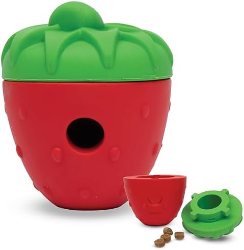 Brightkins Tough & Tumble 2 Piece Strawberry Treat Dispenser