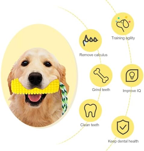 Dog Chew Corn Toy,for Aggressive Chewers Small Medium Large Breed,Interactive Squeaky Dog Tooth Cleaning Tool Water Float Toy,Suitable for Small,Medium and Large Dogs