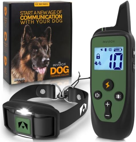 INVIROX Dog Training Collar with Remote, Shock Collar for Dogs 3300ft Range