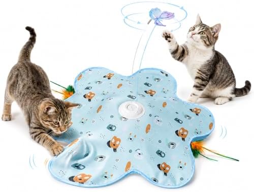 Interactive Cat Toys, Automatic Hide and Seek Feather Toy for Indoor Cats