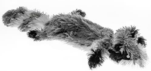 FGA MARKETPLACE Racoon Flat NO Stuffing NO Squeak Plush Dog Toy, Funny Style Will Entertain Your Pet for Hours, Recommended for Small and Medium Dog 21 INCH Long