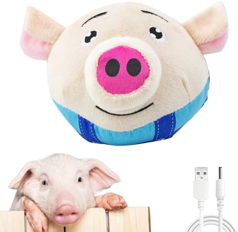 Interactive Toy for Mini Pig - Pigs Toy, Bouncing Toy Ball with Music and Recording for Mini Pigs, Pet Pig Supplies, Moving Ball Chew Toys for Pig to Keep Them Busy for Boredom