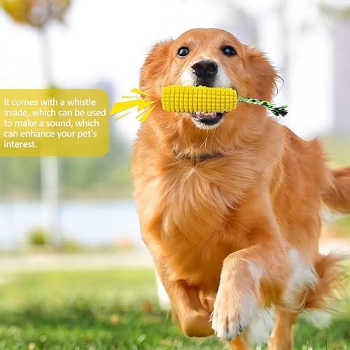 Dog Chew Corn Toy,for Aggressive Chewers Small Medium Large Breed,Interactive Squeaky Dog Tooth Cleaning Tool Water Float Toy,Suitable for Small,Medium and Large Dogs