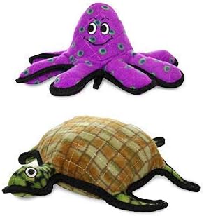 TUFFY® 2 Pack Octopus Turtle Ultra Durable Plush Dog Toys