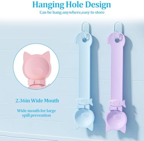Cat Treat Spoon Squeeze,3 PCS Cat Strip Feeder Spoon,Easy Feeding Spoon for Licky Treats,Multi-Function Cats Treat Feeder,Cat Food Spoon
