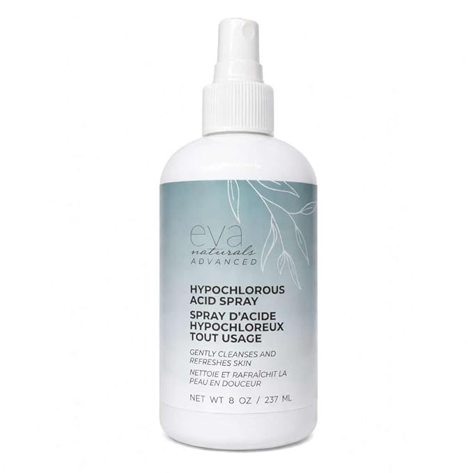 Hypochlorous Acid Spray for Face & Body, HOCl Facial Cleanser Mist with Electrolyzed Water, Daily Toner Formula for Sensitive & All Skin Types, Helps Reduce Redness, Irritation, Breakouts
