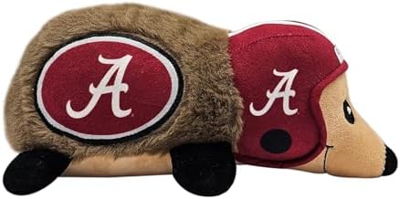 NCAA Alabama Crimson Tide Plush Hedgehog Toy for Dogs & Cats, Cool Soft Pet Toy for Fun and Interactive Play, Dog Chew Toy with Squeaker, Licensed Hot Pet Toy