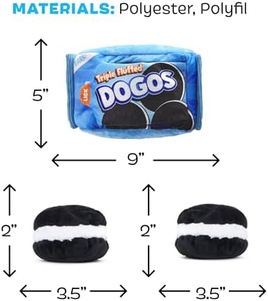 BarkBox Dogo Dunkers Plush Dog Toy - for Extra Small to Medium Dogs