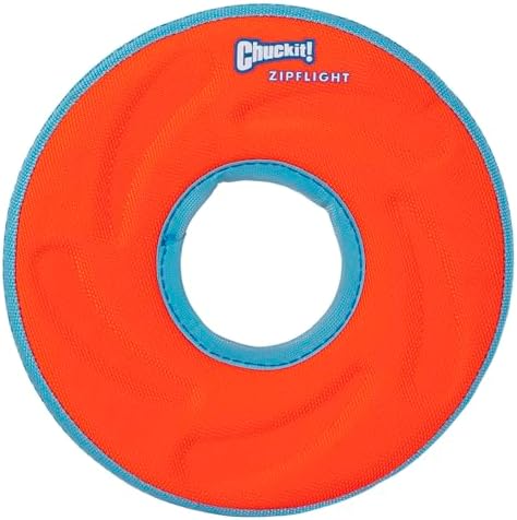 Chuckit! Zipflight Flying Disc Dog Toy, Small (6"), Green and light Blue