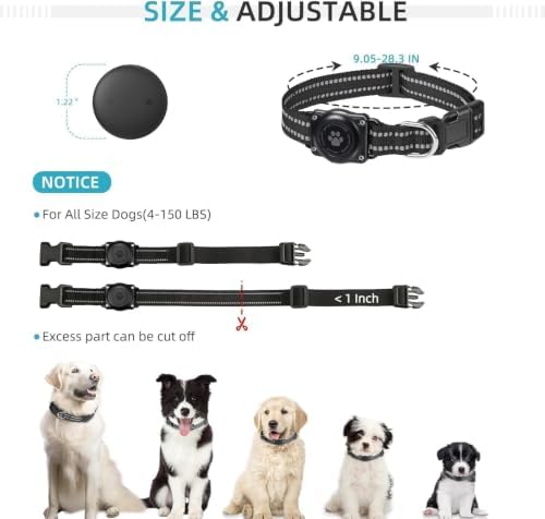 GPS Tracker for Dogs (iOS Only) Pet Activity Tracker, GPS Cat Tracker | No Monthly Fee, Compatible with Apple Find My, Anti-Lost, Finder Tag for Vehicles/Pets/Kids/Items (1 Pack)