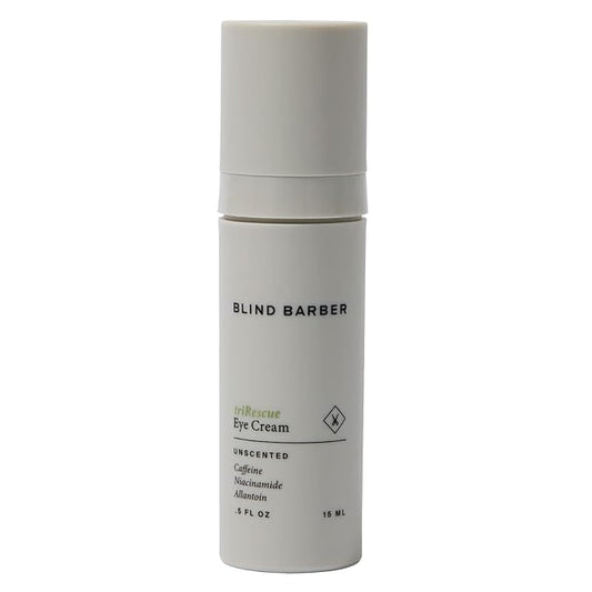 Blind Barber triRescue Eye Cream for Men - Formulated with Caffeine, Niacinamide & Allantoin to Illuminate & Awaken Under Eyes & Combat Dark Circles (0.5oz)
