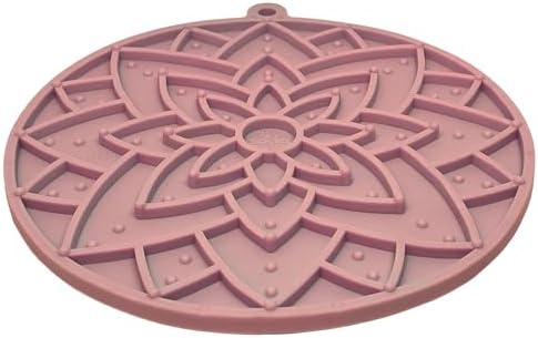 SodaPup Lotus eMat – Durable Enrichment Feeder Made in USA from Non-Toxic, Pet-Safe, Food Safe Rubber for Mental Stimulation, Avoiding Overfeeding, Fresh Breath, Digestive Health, Calming, & More