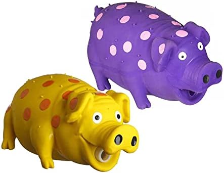 Multipet Latex Grunting Toy Bundle Color:Pig Pack of 2