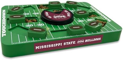 Pets First NCAA Mississippi State Large Puzzle Toy, New Size, Interactive Dog Treat & Slow Feeding Toy