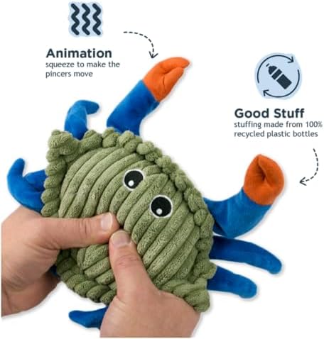 Tall Tails Plush Animated Moving Toy for Dogs, Crab