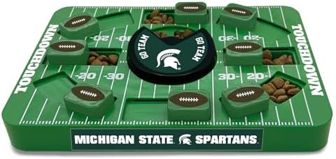Pets First NCAA Michigan State Large Puzzle Toy, New Size, Interactive Dog Treat & Slow Feeding Toy