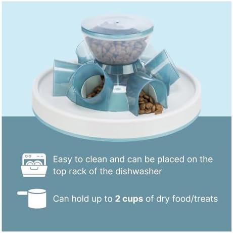 TRIXIE Tunnel Slow Feeder for Cats and Dogs, Interactive Cat Toy, Pet Food Dispenser, Treat Dispenser