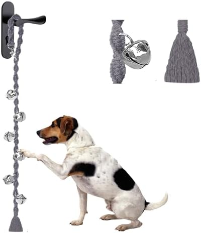 Dog Bells to Go Outside, Potty Training Bell, Handmade, Adjustable | Handmade with Premium Yarn, Twisted Style, Clear Jingle, Dog Potty Bell, Dog Door Bell.