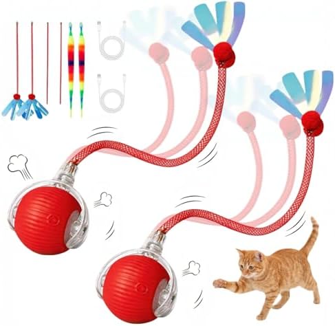 Interactive Cat Toy Ball, Automatic Cat Toys for Indoor Cats with 3 Modes
