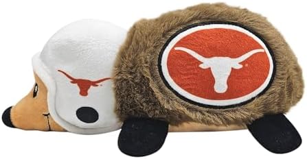 NCAA Texas Longhorns Plush Hedgehog Toy for Dogs & Cats, Cool Soft Pet Toy for Fun and Interactive Play, Dog Chew Toy with Squeaker, Licensed Hot Pet Toy